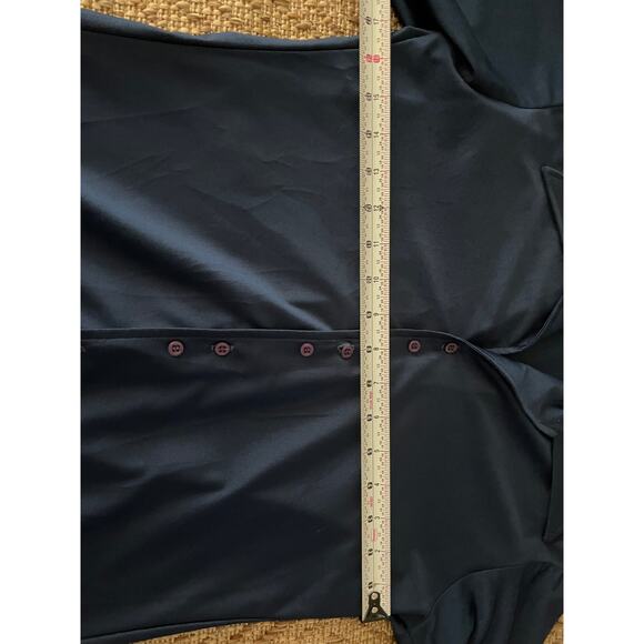 Vintage 70s JCPenney Butterfly Collared Navy Blouse SZ Small - Picture 7 of 8